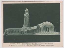 55 - OSSUAIRE Et PHARE De DOUAUMONT - Arrière Du Monument - Chapelle Catholique - Tampon 1934 Visite De La Tour - Douaumont