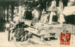 QUESTEMBERT ***  FONTAINE ET LAVOIR DU PRESBYTERE EN 1912*** RARE *** - Questembert