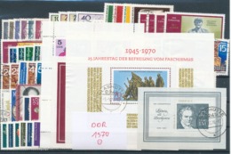 DDR Jahrgang 1970 Gestempelt Komplett Mi. 65,- - Used Stamps