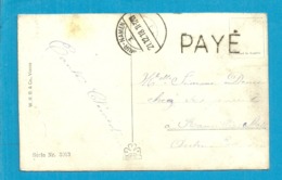 Kaart Met Duitse Brugstempel NAMUR-NAMEN 1 Met Stempel  PAYE (noodstempels) - Fortune Cancels (1919)