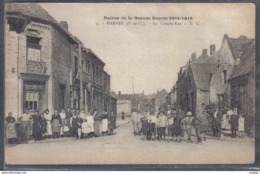 Carte Postale 62. Harnes Café Dautheu  Grande Rue  Trés Beau Plan - Harnes