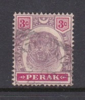 Malaysia-Perak SG 68 1895 Tiger 3c Dull Purple And Carmine,used - Perak