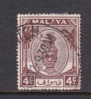 Malaysia-Perak SG 131 1950 Sultan Shah 4c Brown,used - Perak