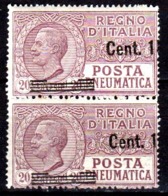 Italia-A-0539: POSTA PNEUMATICA 1927 (++) MNH - Eccezionale Varietà Di Sovrastampa - Senza Difetti Occulti. - Pneumatische Post