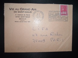 LETTRE TP M. DE BEQUET 0,80 OBL.MEC.10-2 1975 94 ST MAUR DES FOSSES PPAL + VIE AU GRAND AIR - Other & Unclassified