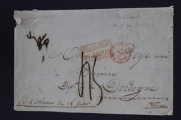 Martinique Cover St Pierre -> Bergerac  Cachet Colonies Art 12 Rouge RR - Brieven En Documenten