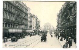 Bruxelles Boulevard Anspach Place Brouckère  Très Animé Env. 1908 - Avenues, Boulevards