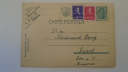 D167995 Romania Carte Postala- Uprated Postal Stationery  1941  WWII - Timisoara  Fratelia  -to Kispest Hungary - World War 2 Letters