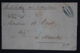 Martinique Letter Chambre Du Commerce  St Pierre -> Nantes  1855 PD En Rouge - Cartas & Documentos