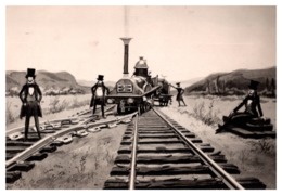 Thème Chemin De Fer - Les Progrès De La Locomotion - Opere D'Arte