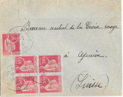 1940 - PAIX - ENVELOPPE De ST PAUL DE VARAX (AIN) TARIF 2F50 => GENEVE (SUISSE) - 1932-39 Paz