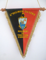 FANION 6° RG REGIMENT DU GENIE REGIMENT DE TRADITION D' ANGERS - Flags