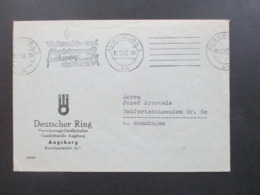 3. Reich 1942 Weihnachts Maschinenstempel Weihnachts Und Neujahrspost Frühzeitig Einliefern! Augsburg 2 Deutscher Ring - Cartas