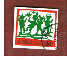 CINA  (CHINA) -  2000  POSTAL WHOLE FRAGMENT:   100   USED - Gebraucht