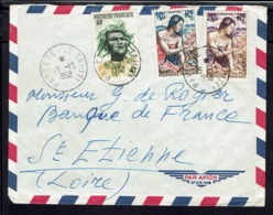 Polynésie - 1958 - N° 5 + 9 + 11 Sur Enveloppe De Papeete, Pour Saint Etienne - Fr - B/TB - - Cartas & Documentos