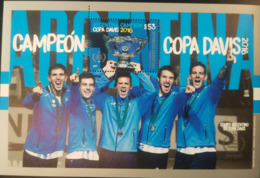 RV) 2017 ARGENTINA, SPORT, COPA DAVIS CHAMPION, SOUVENIR SHEET, MNH - Nuovi