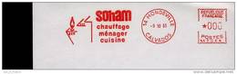 EMA Sur Lettre (slogan Meter On Cover) Gaz Gas Mondeville 14 Calvados - Gas