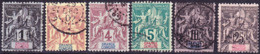Grande Comore 1897 Mi / Yv. 1-4, 5 (défectueux), 8 Oblitérés O - Used Stamps