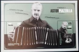 V) 2018 ARGENTINA, TANGO, TRIBUTE TO ASTOR PIAZZOLLA, MUSIC, MNH - Ongebruikt