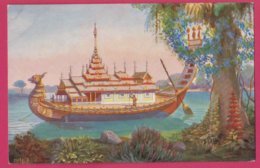 Myanmar - Burma - Artist Rave - Boot Des Kaisers Von Birma - Boat Bateau - Old Postcard - Myanmar (Burma)