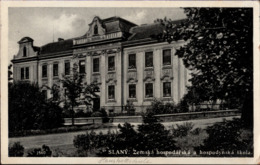 ! 1934 Alte Ansichtskarte Slany, Schule, Skola - República Checa