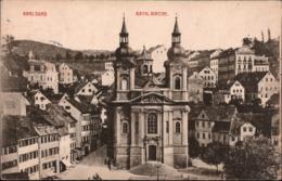 ! Alte Ansichtskarte Karlsbad, Karlovy Vary, 1932, Kirche, Eglise - Tchéquie