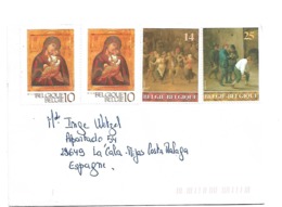 B406 / BELGIEN - Gemälde  Auf Brief Von 2019 (4 Marken) - Storia Postale