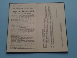 DP W.E.H. Jozef NOTEBAERT () Ieper 6 Juli 1904 - Oostende 15 Okt 1950 ( Zie Foto's ) ! - Esquela