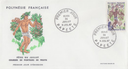 Enveloppe  FDC   1er  Jour    POLYNESIE    Fêtes  Du   Juillet   1967 - FDC