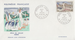 Enveloppe  FDC   1er  Jour    POLYNESIE    Fêtes  Du   Juillet   1967 - FDC