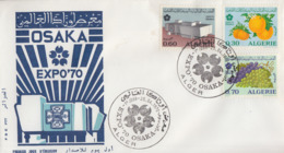 Enveloppe FDC  1er  Jour    ALGERIE    Exposition  Universelle   OSAKA   1970 - 1970 – Osaka (Japón)