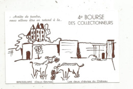 Cp, Bourses & Salons De Collections, 4 E BOURSE DE COLLECTIONNEURS , 79 , BRESSUIRE ,1982,illustrateur C.Massiot - Beursen Voor Verzamellars