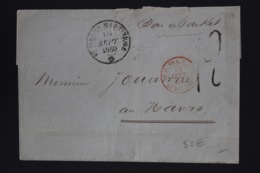 Martinique Cover  St Pierre -> Le Havre   1860 CAD Fleurale - Briefe U. Dokumente