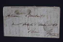 Martinique Letter 1839 MARTINIQUE En Noir , Pays Outremer Par Le Havre - Covers & Documents