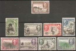 NYASALAND 1945 SET TO 2s 6d BETWEEN SG 144 AND SG 154 FINE USED Cat £11.85 - Nyassaland (1907-1953)