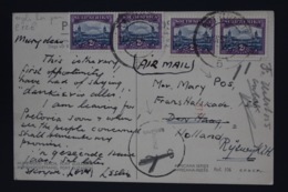 South Africa Picture Postcard To Holland W/ 2 Pairs Mi 29A/30A + 30A/29A - Covers & Documents