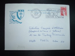 LETTRE TP SABINE 1,40 ROUGE OBL.MEC.29-6 1981 29 N BREST PPAL NORD FINISTERE + FEDERATION FRANAISE D'ATHLETISME - Autres & Non Classés