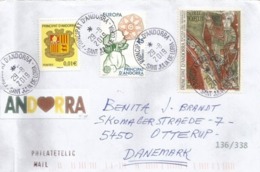 Belle Lettre Andorra (Sant Jordi De Sant Cerni De Nagol), Adressée Au Danemark - Lettres & Documents
