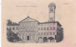 CARTOLINA - EMPOLI - PIAZZA DEL DUOMO O COLLEGIATA - VIAGGIATA PER PISA ( FRANCOBOLLO ASPORTATO) - Empoli