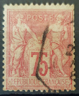 FRANCE 1876 - Canceled - YT 81 - 75c - 1876-1878 Sage (Typ I)