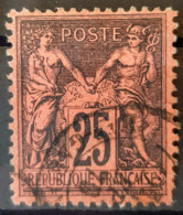 FRANCE 1878 - Canceled - YT 91 - 25c - 1876-1898 Sage (Tipo II)