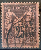 FRANCE 1878 - Canceled - YT 91 - 25c - 1876-1898 Sage (Type II)