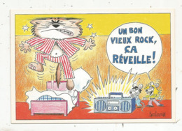 Cp, Illustrateur , Signée BARBEROUSSE , Un Bon Vieux Rock ça Réveille ,vierge ,ed. Dalix,musique - Barberousse