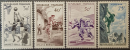 FRANCE 1956 - MNH - YT 1072, 1073, 1074, 1075 - 30f 40f 50f 75f - Unused Stamps