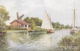 United Kingdom PPC On The River Thurne Potter Heigham 'Artcolour' Water Colour By Brian Gerald Valentine's Postcard - Norwich