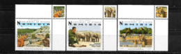 NAMIBIA- 2007- CENTENARY OF ETOSHA NATIONAL PARK- LIONS- ELEPHANTS, ZEBRA & WILD CAT- MNH SET - Raubkatzen