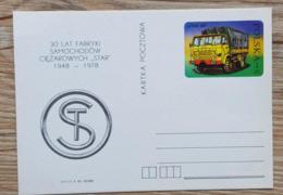 POLOGNE, Camion, Camions, Camionette, Entier Postal Neuf émis En 1978 - Vrachtwagens