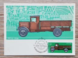 RUSSIE, Camion, Camions, Camionette, Modele RT-6 De 1943. Carte Maximum 1 Er Jour, En 1976 - LKW