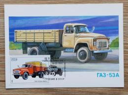 RUSSIE, Camion, Camions, Camionette, Modele RA3-53A De 1965. Carte Maximum 1 Er Jour, En 1986 - Camiones