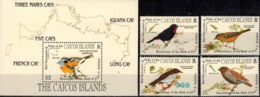CAICOS ISLANDS, Audubon,birds,vogels,vögel,oiseaux,pajaros,uccelli,aves, Yvert 52/55+BF8. MNH, ** - Other & Unclassified